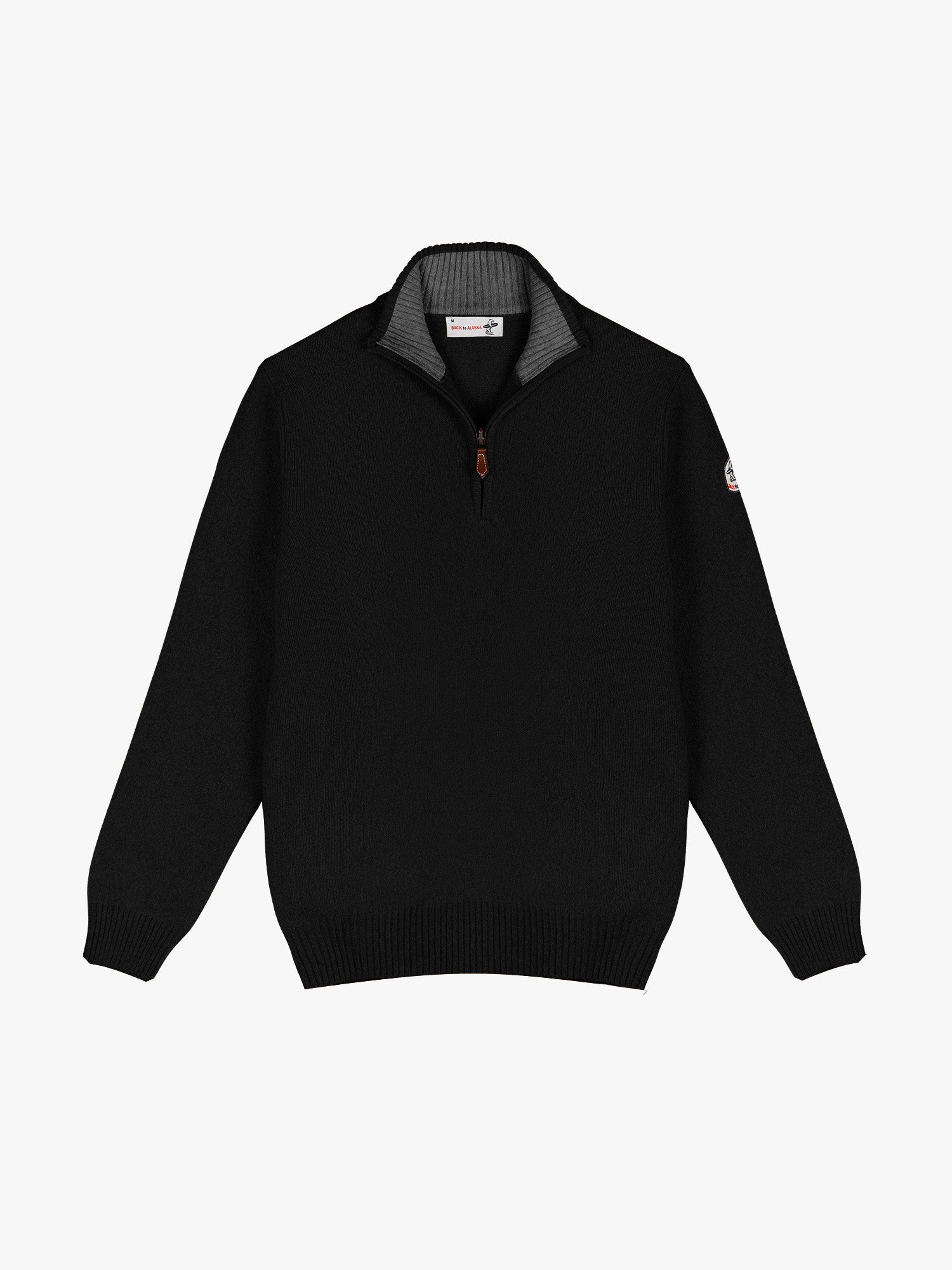 PULL COL MONTANT ZIP Noir/Anthracite