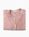GILET BOUTON-ROSE CHINE