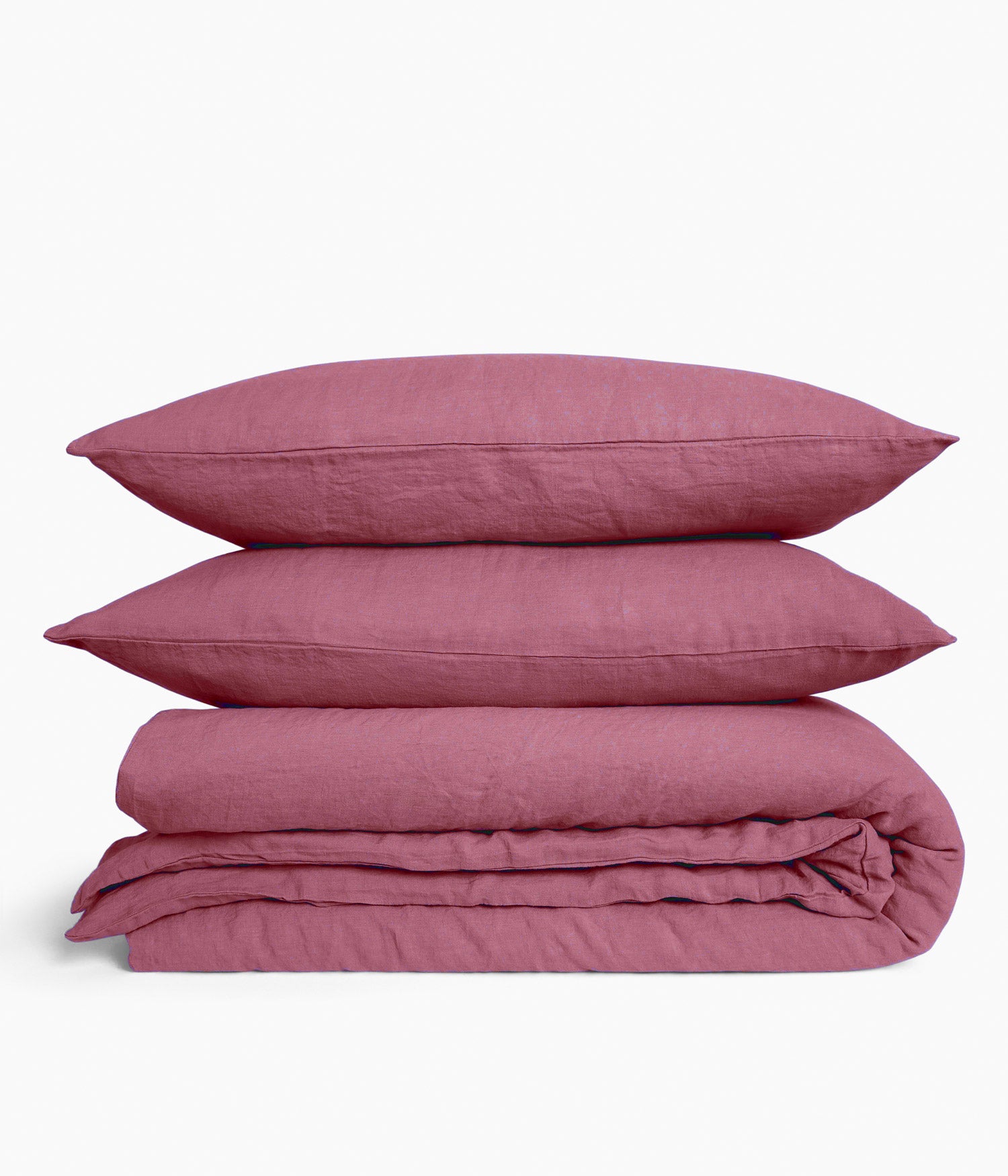 HOUSSE DE COUETTE EN LIN260 x 240 BOIS DE ROSE