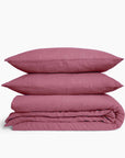 HOUSSE DE COUETTE EN LIN260 x 240 BOIS DE ROSE
