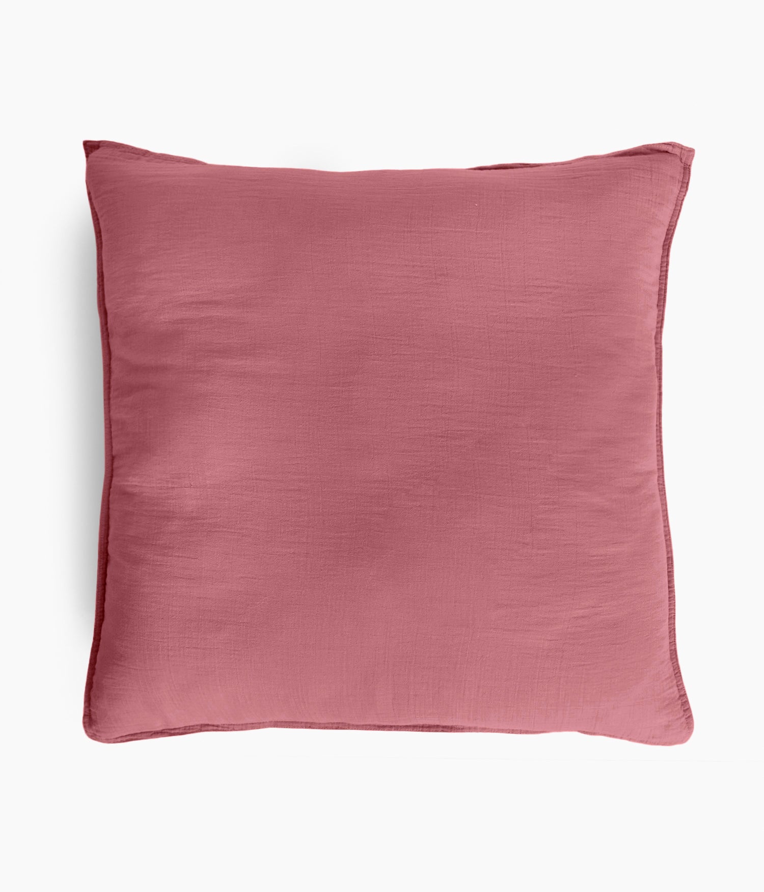 TAIE OREILLER EN COTON 65 X 65 - BOIS DE ROSE