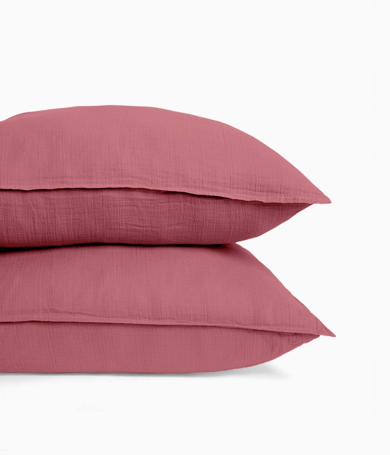 TAIE OREILLER EN COTON 65 X 65 - BOIS DE ROSE