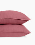 TAIE OREILLER EN COTON 65 X 65 - BOIS DE ROSE