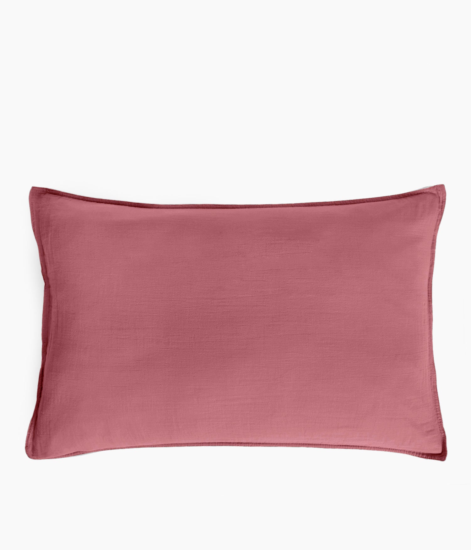 TAIE OREILLER EN COTON 50 X 70 - BOIS DE ROSE