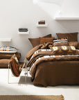 HOUSSE DE COUETTE EN LIN260 x 240 MOKA