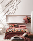 HOUSSE DE COUETTE EN LIN 260 x 240 BOIS DE ROSE