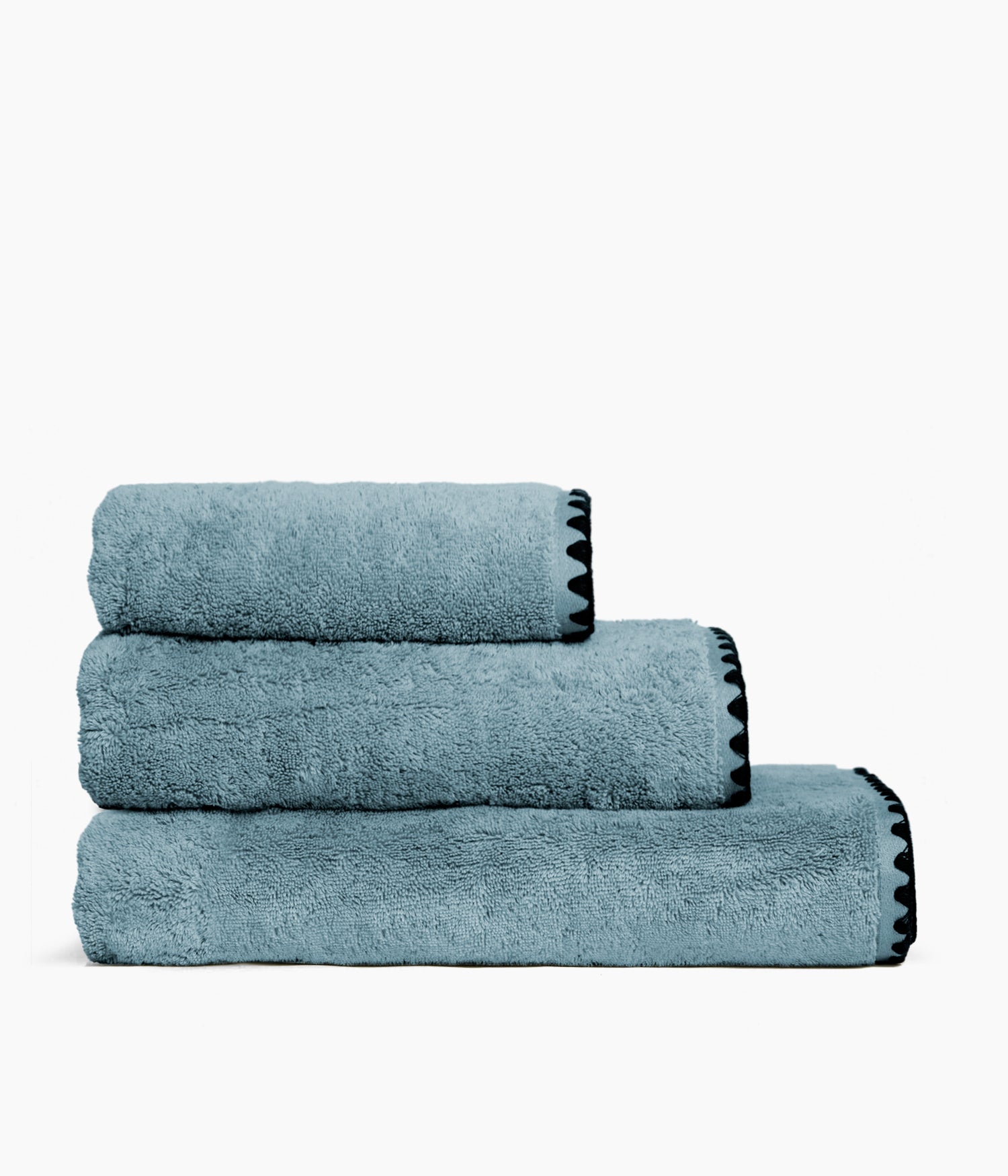 serviette bain 70*130 bleu stone