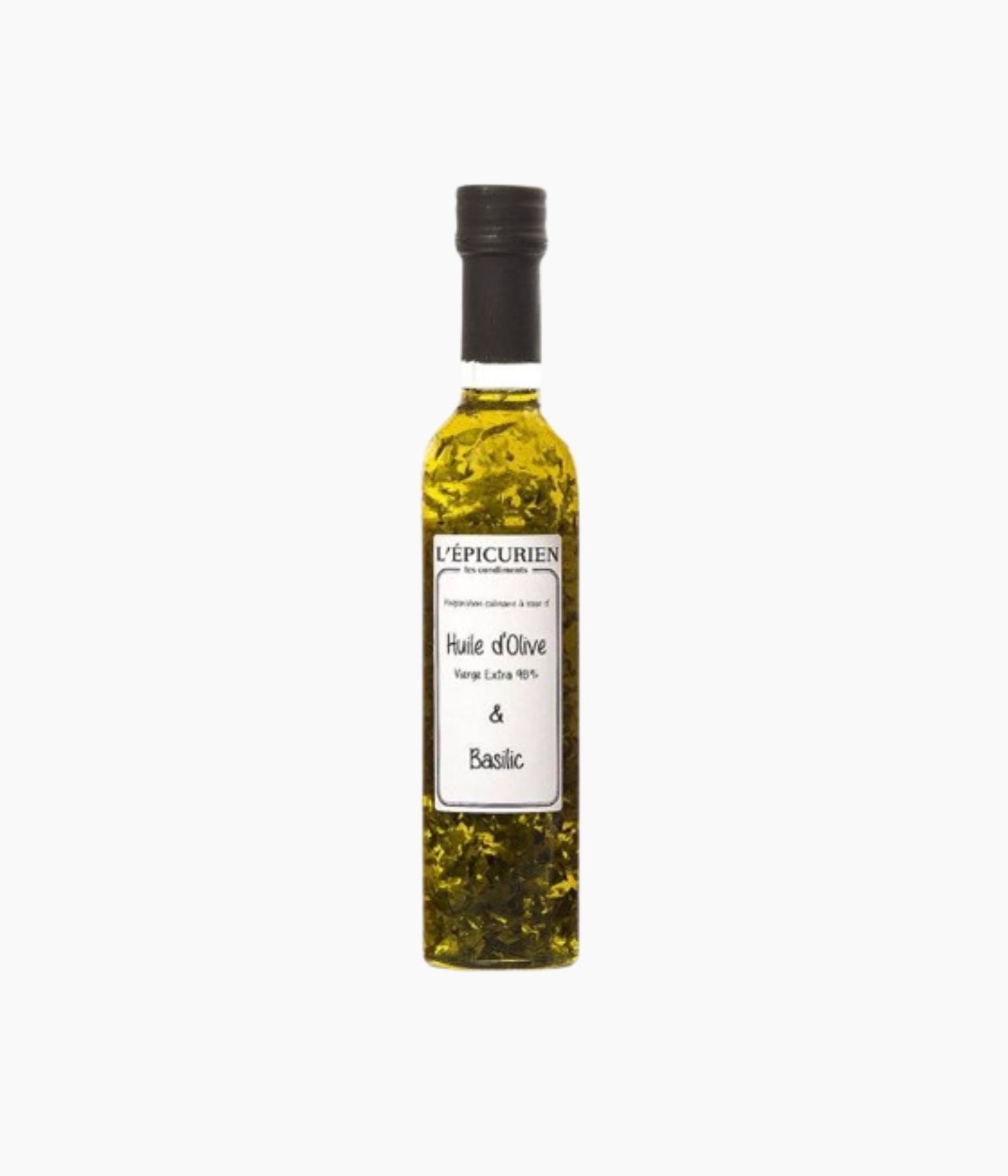 Huile d'olive aromatisee au basilic
