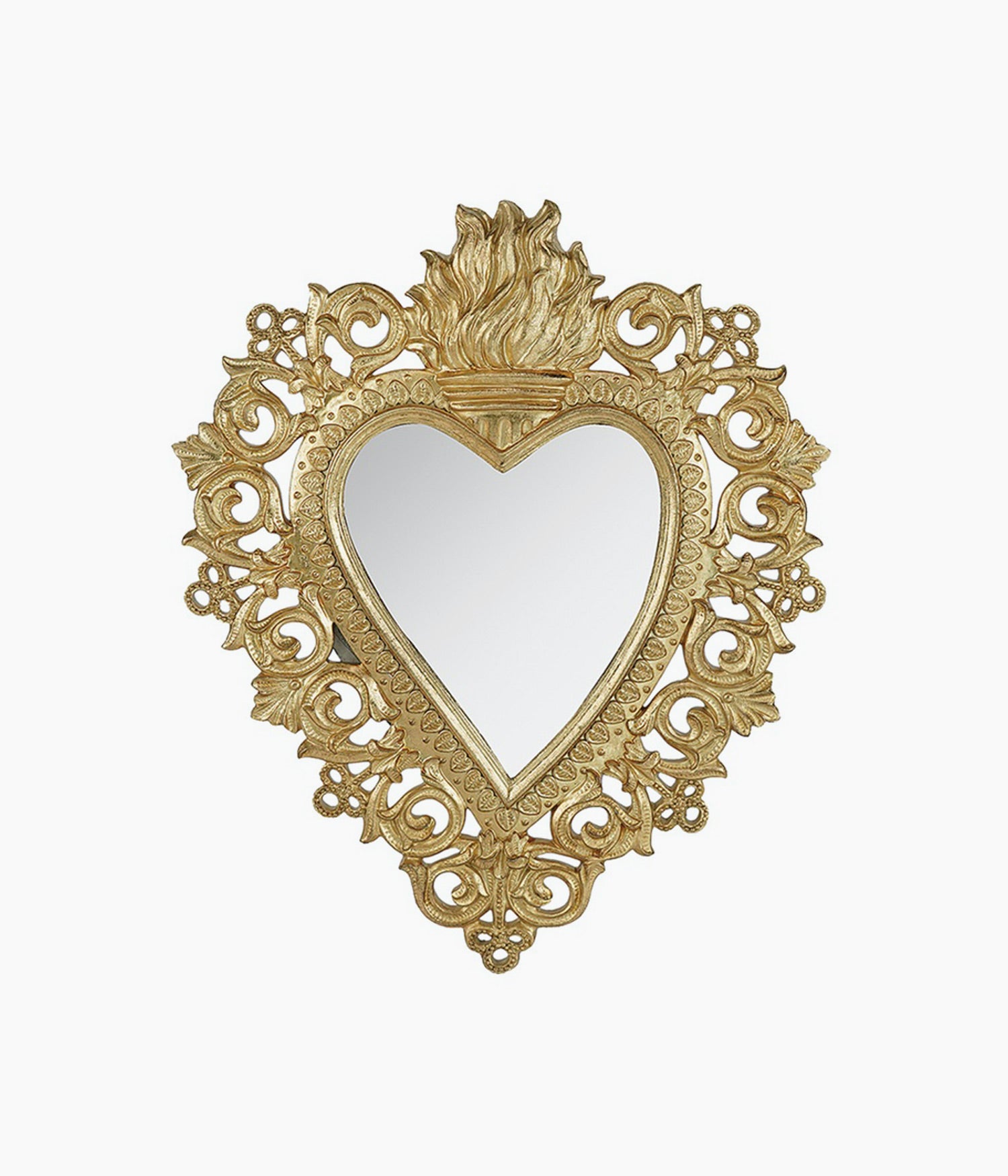 Miroir De Poche En Forme De Cœur Courrèges – Neuf, Couleur Gris Argenté
