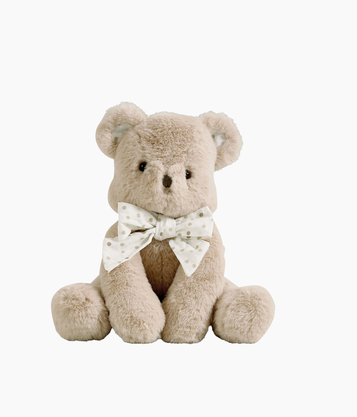 Peluche ours FIZZY Teddynours beige bonnet et manchon assis 28 cm