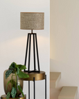 Abat-jour 30-30-21 cm SAVERNA brun beige