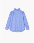 Chemise rayures col froufrou – Bleu Royal