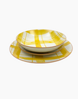 ASSIETTE DESSERT ECOSSAIS - YELLOW