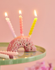 12 Bougies d'anniversaire - Torsadées - Rose