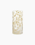 Vase Tube léopard jaune D12 H23cm
