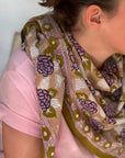 GRAND FOULARD PENELOPE - MYRTILLE