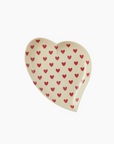 Assiette Plate - Impr. Coeurs Rouges