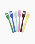 6 Fourchettes à gâteau - Multicouleur