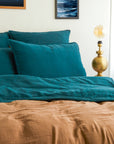 housse couette 140*200 bleu de prusse