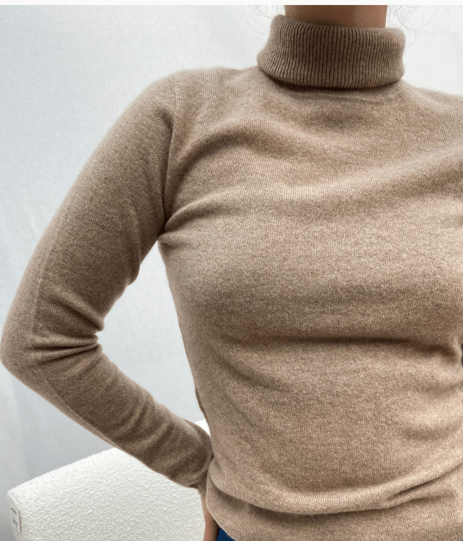 Pull Col Roulé Vince 100% Cachemire - Taille XXS, Noir/Camel, Neuf Avec Étiquette