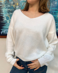 PULL DOUX- BLANC