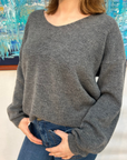 PULL DOUX- GRIS FONCE