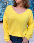 PULL DOUX- JAUNE