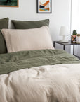 drap housse 160*200 kaki
