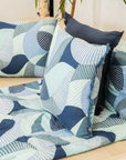 GRAPHIQUE - COUSSIN 45X45 - BLUE STONE