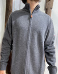 GILET FULL ZIP JAUGE - GRIS