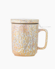 Yuma - Tasse avec couvercle et passoire à thé - Nature - Ø8xH11,5 cm