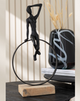 FEMME ANNEAU PIED RES/FER NOIR