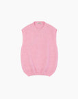 Pull sans manches Rose - en maille