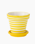 POT FLOWER HANDMADE CERAMIQUE JAUNE