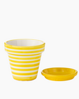 POT FLOWER HANDMADE CERAMIQUE JAUNE