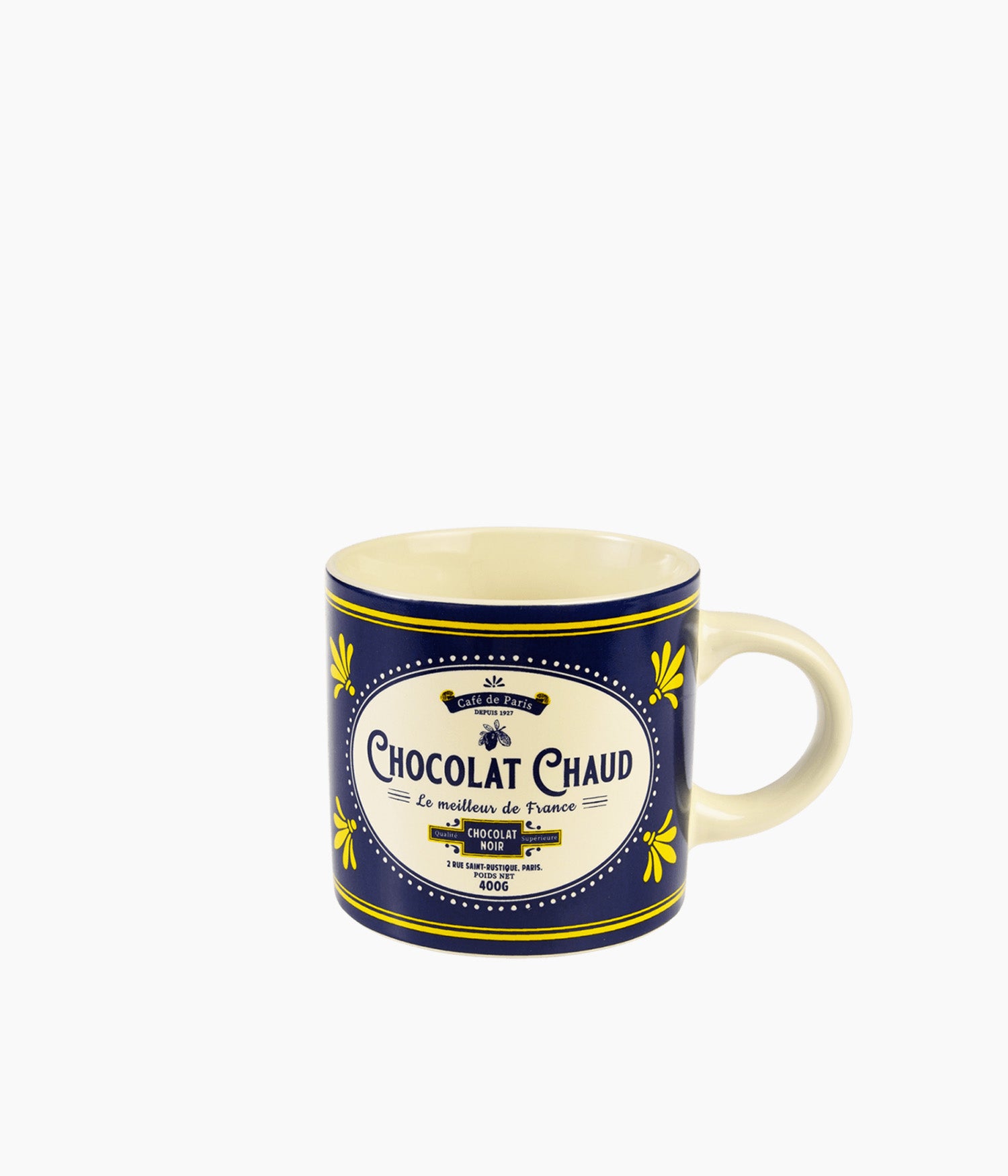 Lot De 2 Grandes Tasses à Thé Bistro Anciennes - Porcelaine De Chauvigny Mathey-Cornat