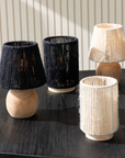 LAMPE LED BOIS/METAL NOIR
