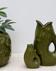 Vase ceramic Poisson pm kaki L8,2 P5 H12cm
