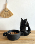 Vase Poisson gm noir L16,5 P11 H25,3cm