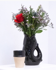 Vase Poisson gm noir L16,5 P11 H25,3cm