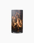 Vase Tube léopard marron D12 H23cm