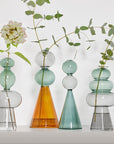 Vase Blob - gris/vert - 11,5x23cm