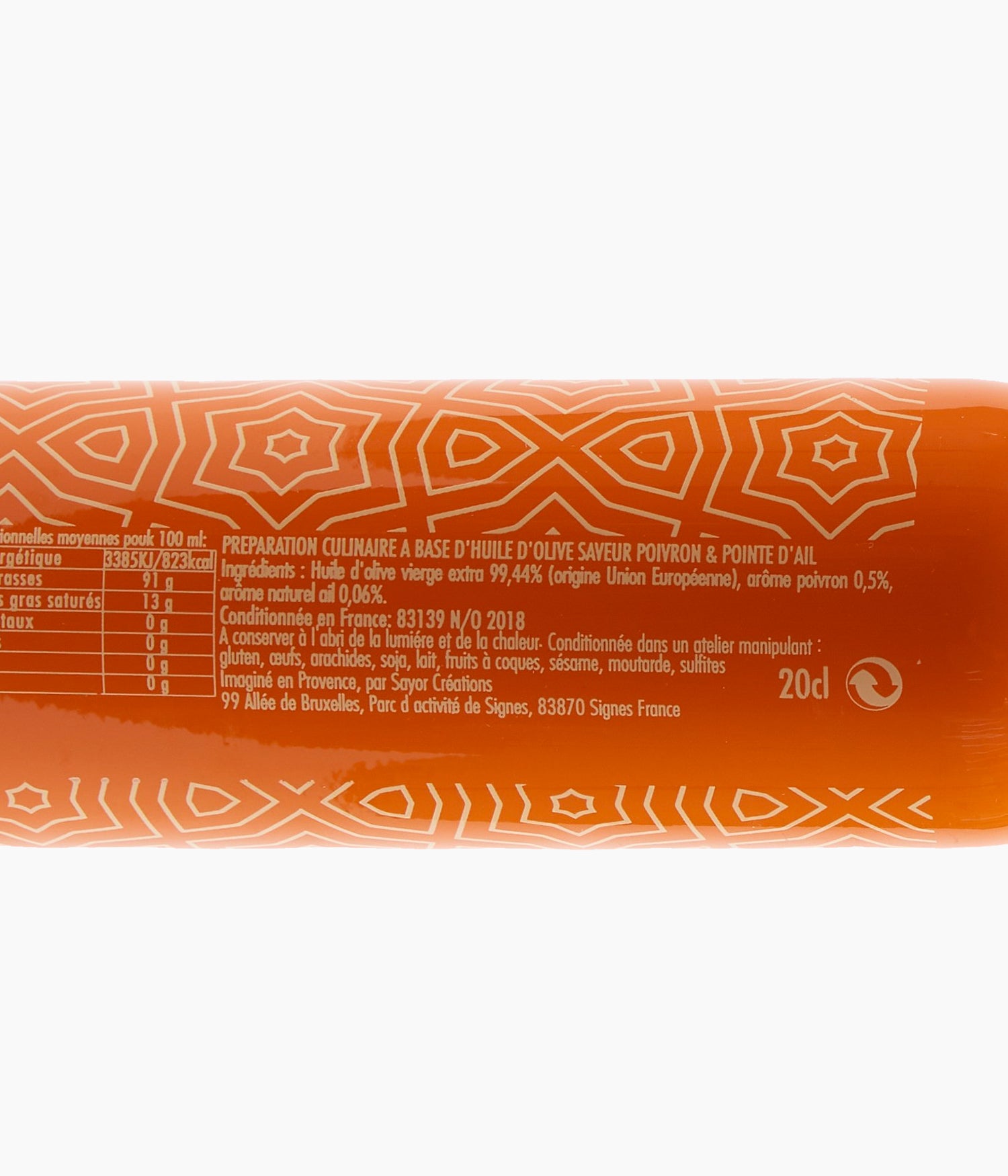 huile d'olive poivron pointe d'ail