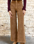 Atlanty - Pantalon large en velours Beige