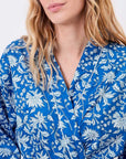KIMONO KIRIA FLORAL BLEU