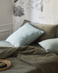 Housse de couette 260 x 240 cm en Lin lavé - Kaki