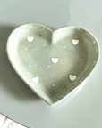 Vide poche coeur vert L15,2 P15 H3cm