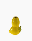 Vase 2 citrons - jaune - 11x7x15cm