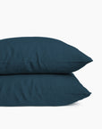 Housse de coussin 80 x 80 cm en Lin lavé - Bleu de prusse