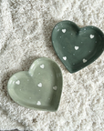 Vide poche coeur vert foncé L15,2 P15 H3cm